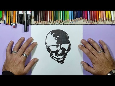 Como dibujar una calavera ???? paso a paso 67 | How to draw a skull ???? 67