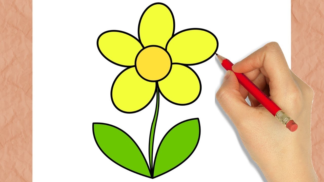 Como Dibujar una Flor Fácil