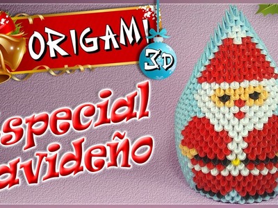 Especial Navideño ???????? Cómo Hacer a Santa Claus en Origami 3D