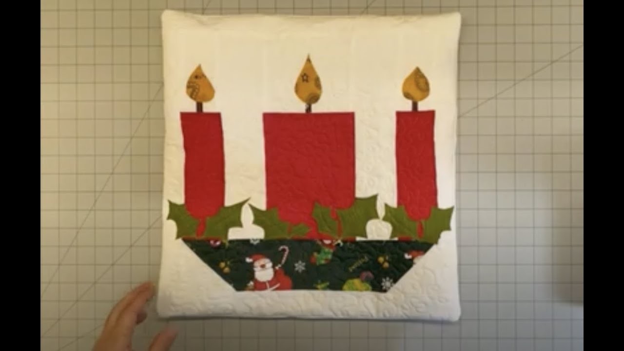 VELAS DE NAVIDAD DE PATCHWORK. CHRISTMAS CANDLES QUILT BLOCK