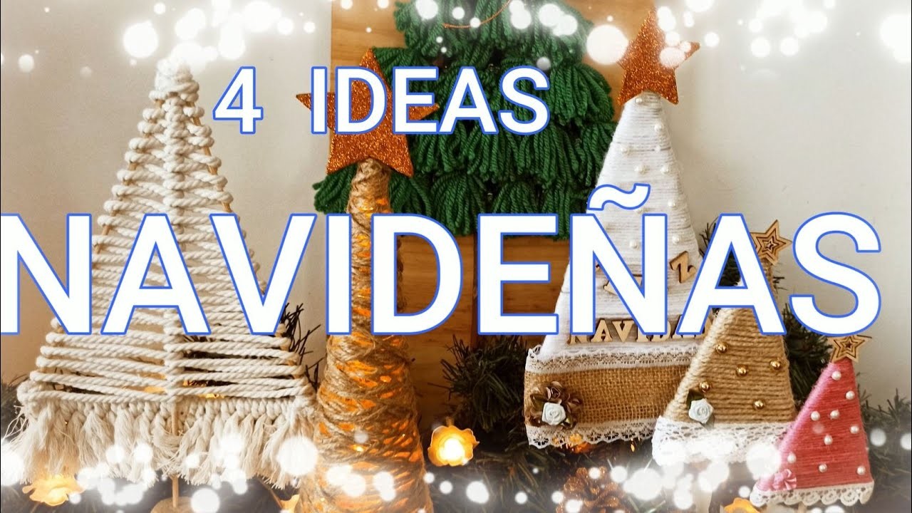 Arbol de navidad ????????????????  4 IDEAS para hacer un arbol de navidad