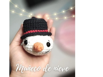 BOLA MUÑECO DE NIEVE CROCHET