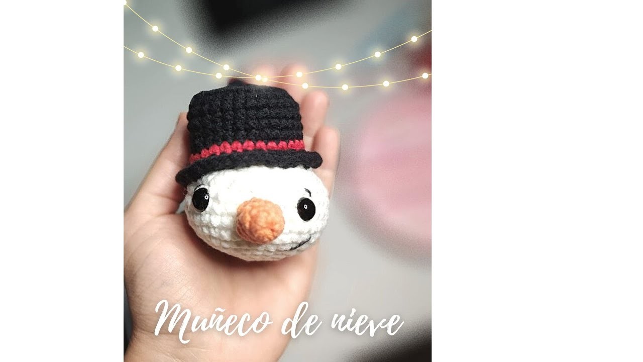 BOLA MUÑECO DE NIEVE CROCHET