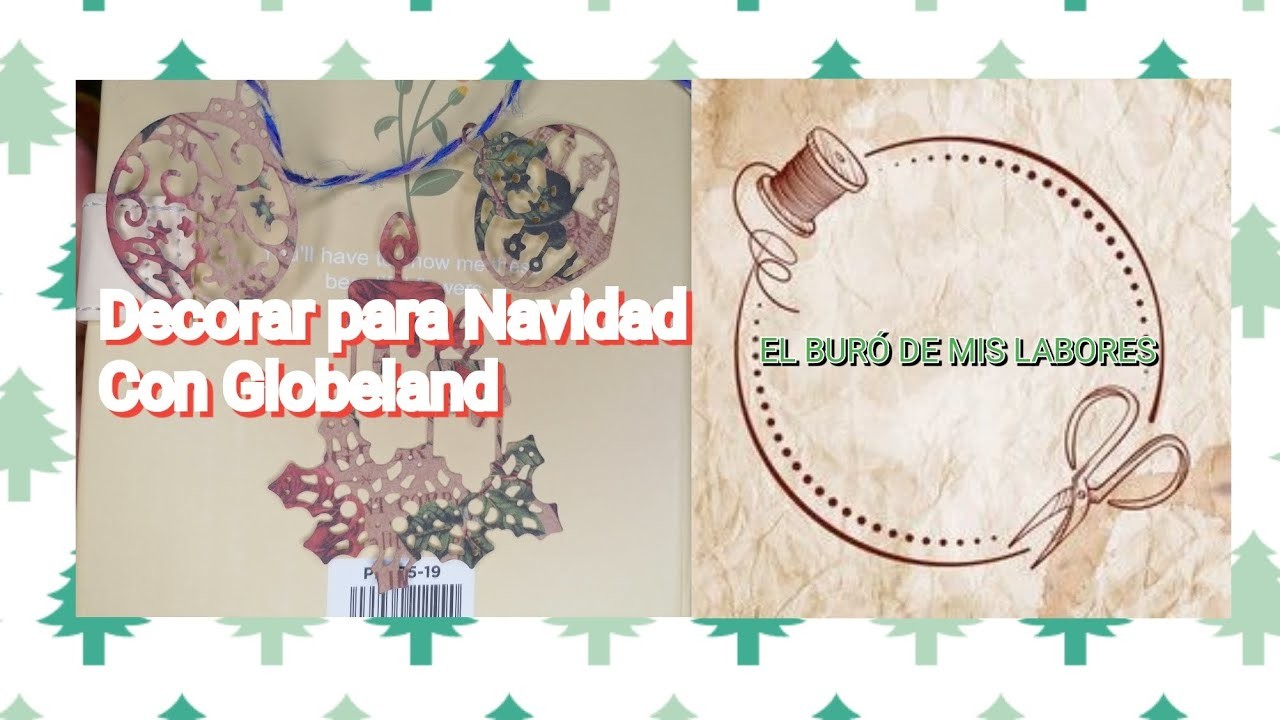 Decorar para Navidad,???? con troqueles y papel decorativo Globleland ✨