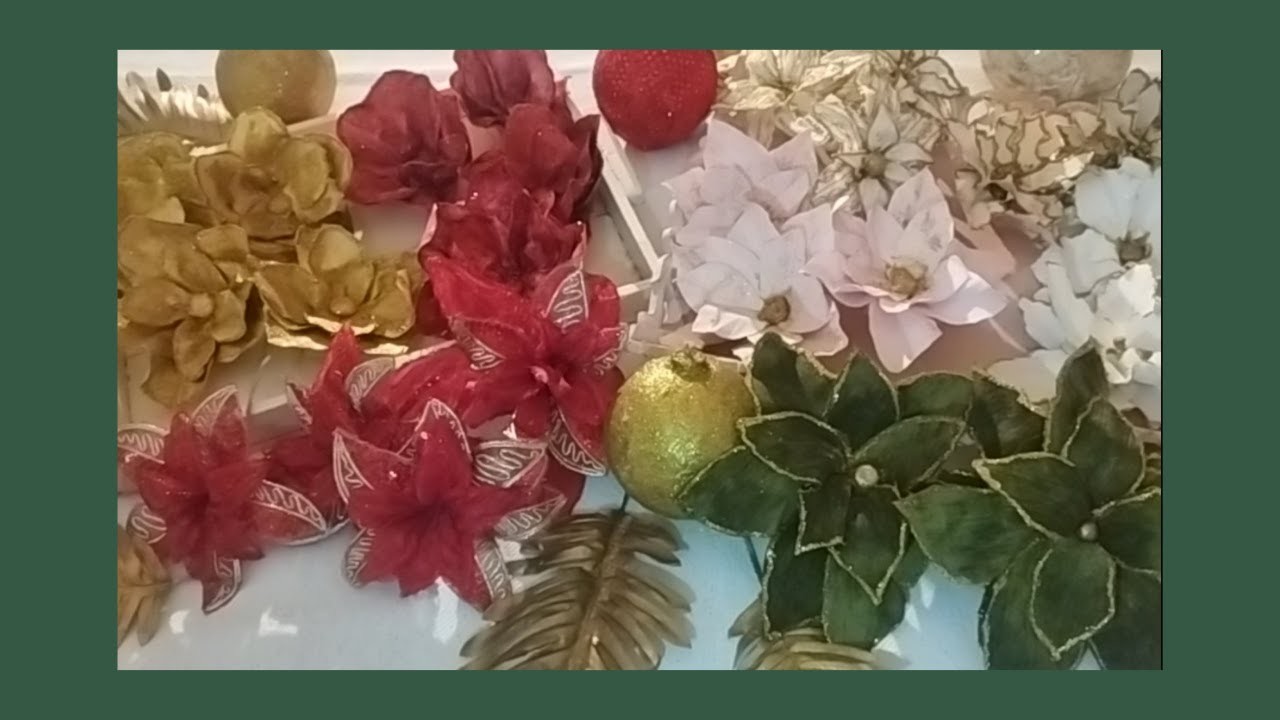 Flores navideñas recicladas  Cinco forma de hacerlas