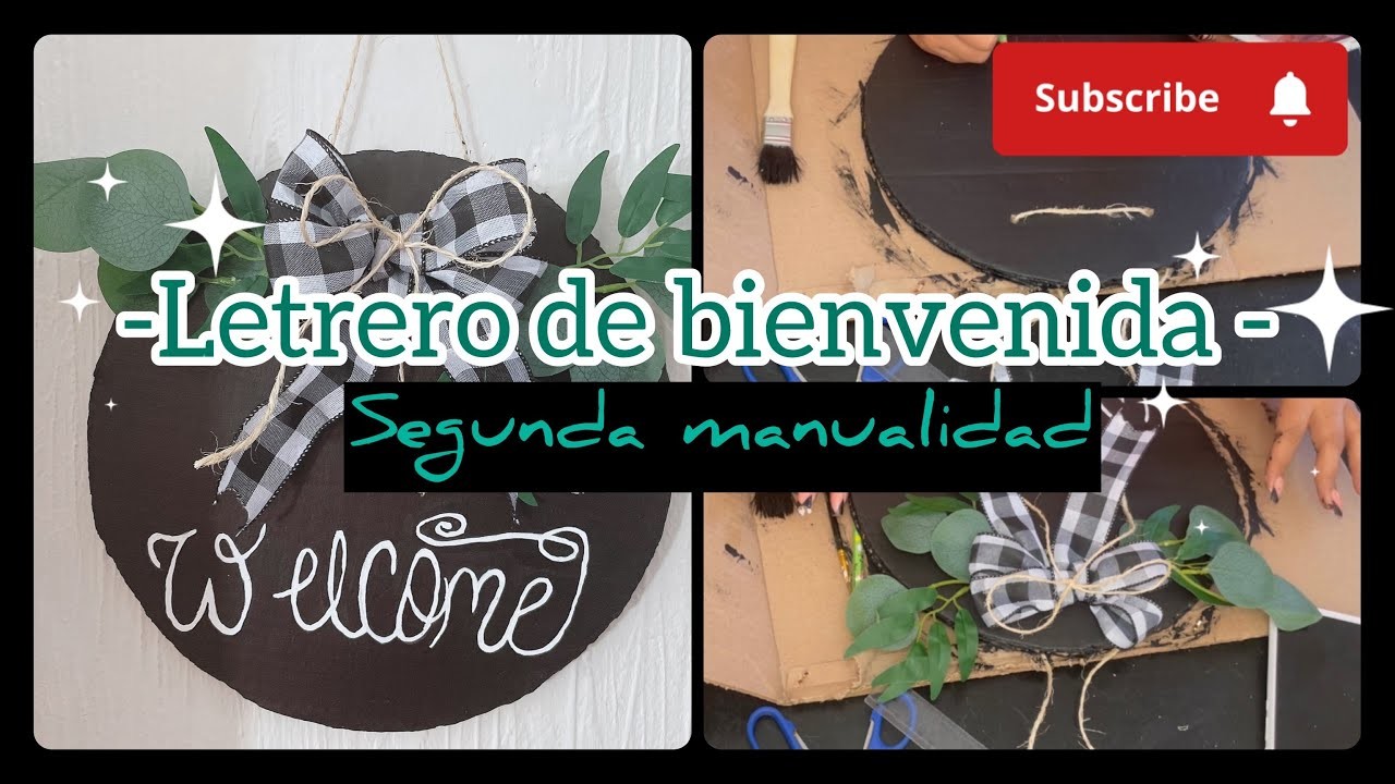 Letrero de bienvenida. segunda manualidad para esta Navidad 2022 ????✨