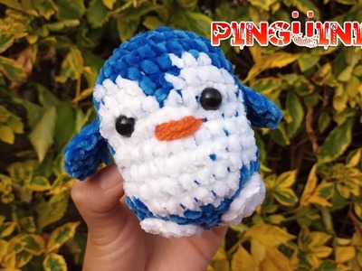 Pingüino adorable para navidad el más tierno y suave hecho a crochet. Manulidades navideñas ????
