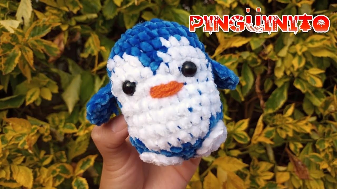 Pingüino adorable para navidad el más tierno y suave hecho a crochet. Manulidades navideñas ????