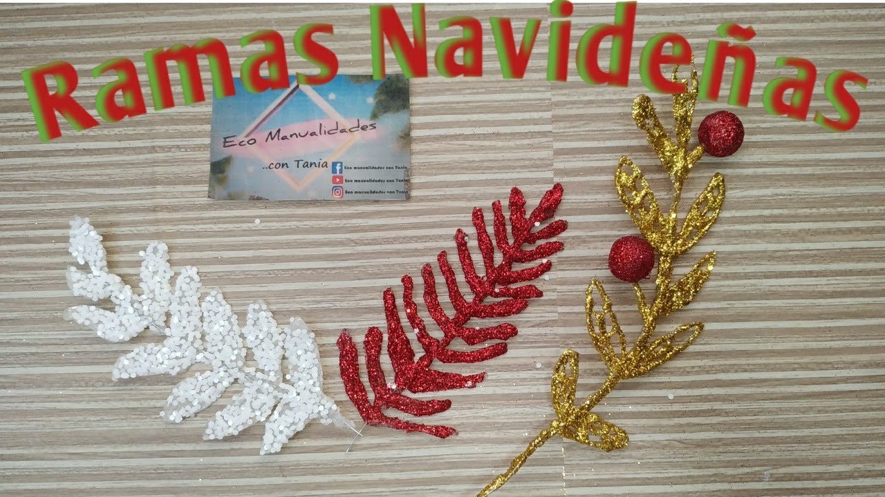 Ramas navideñas ???? con silicón caliente para decorar tu árbol navideño o lo que quieras