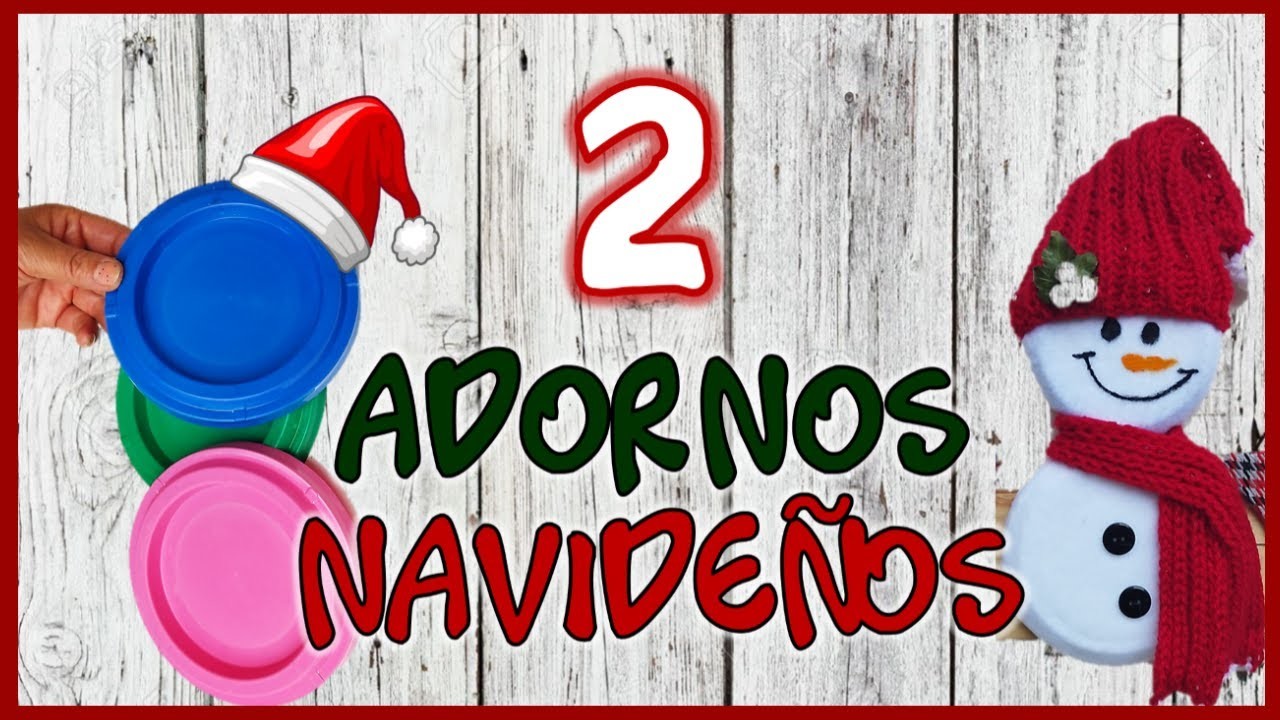 2 ADORNOS NAVIDEÑOS PARA TU CASA 2022 - Ideas navideñas con TAPAS PLÁSTICAS - Christmas Crafts