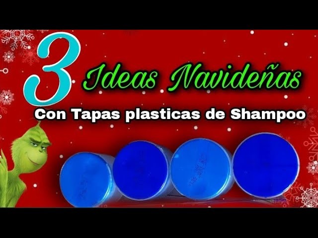 3 FACILES IDEAS PARA NAVIDAD CON TAPAS DE SHAMPOO adornornos navideños 2022 Christmas Crafts