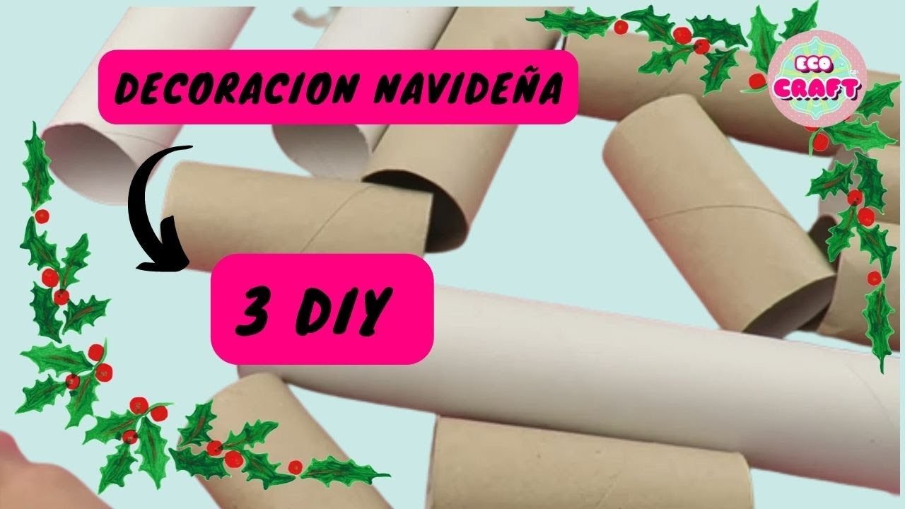 ????????3 Manualidades Navideñas????ROLLOS DE PAPEL HIGIENICO ❤️ 3 DIY Christmas crafts ROLLS OF TOILET PAPER