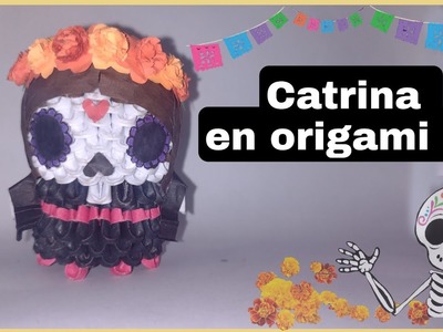 Como hacer a una Catrina en origami 3D parte 1 | Carol Sandoval