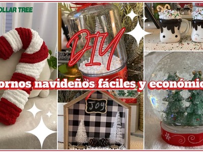 DIY ????❄️Adornos navideños fáciles y económicos!! #diychristmasdecor #dollartreediy