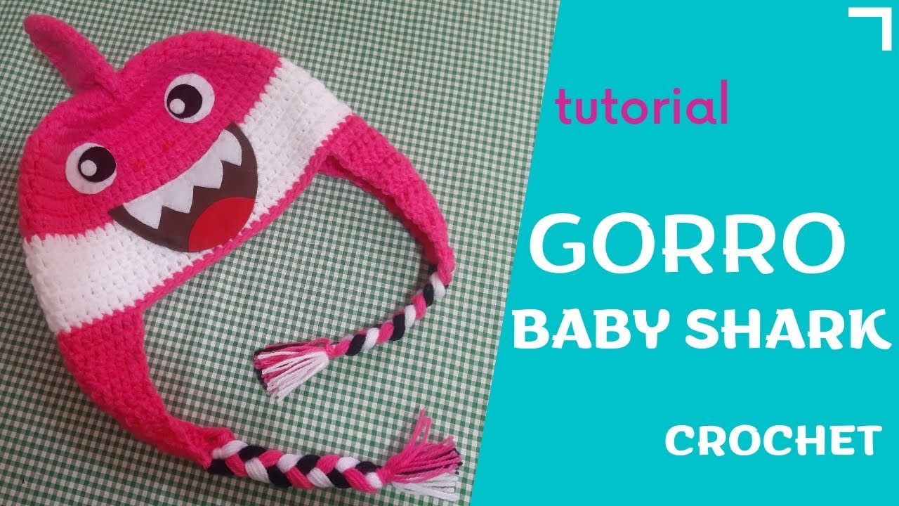 GORRO BABY SHARK A CROCHET
