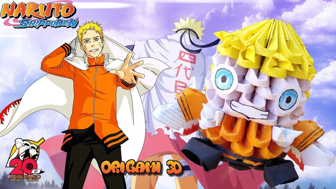 ????Naruto Hokage en Origami 3d ????. Tutorial en Español (The 7th Hokage)
