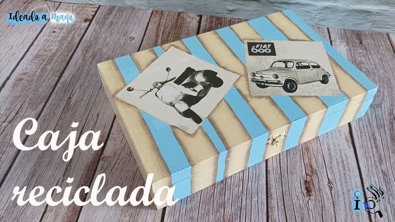 Reciclar Cajas de Madera con Pinturas Acrílicas y Papel Decoupage