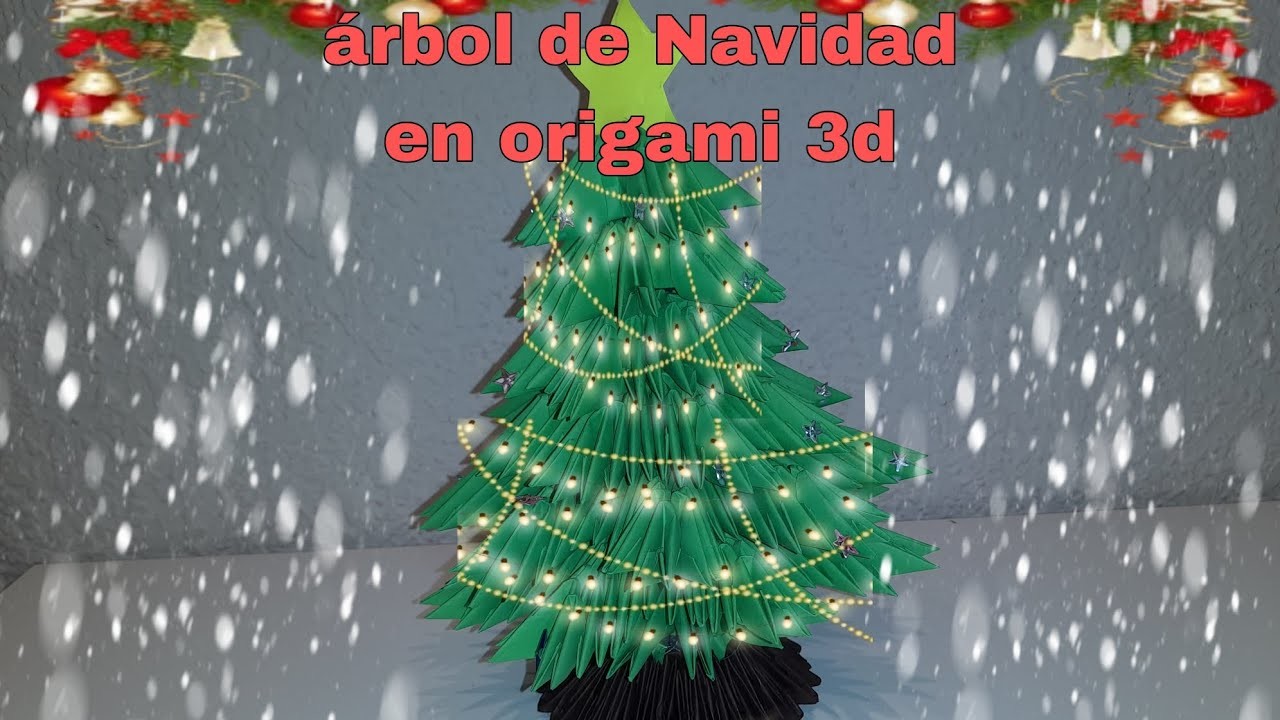 Tutorial árbol de Navidad en origami 3d, fácil paso a paso #navidad #arboldenavidad #origami