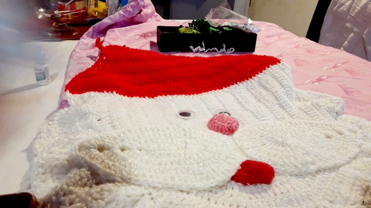 3 y última parte de juego de baño navideño tejido a crochet paso a paso