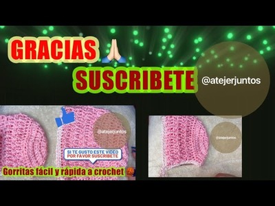 @atejerjuntoscrochet Gorritas a crochet