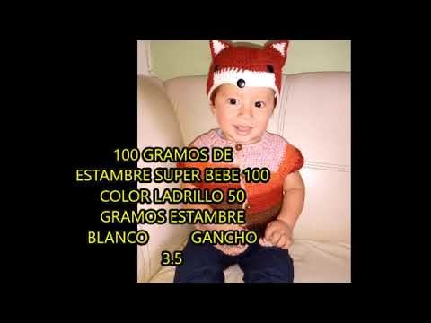 COMO TEJER UN GORRITO DE ZORRO TALLA 1 AÑO.