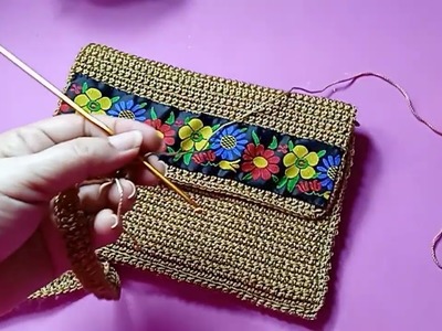 ???? #comotejer ASA TEJIDA PARA BOLSO DE MANO  #crochet paso a paso #fácil ‼️ TEJIENDO CON HILDA ROSA ????