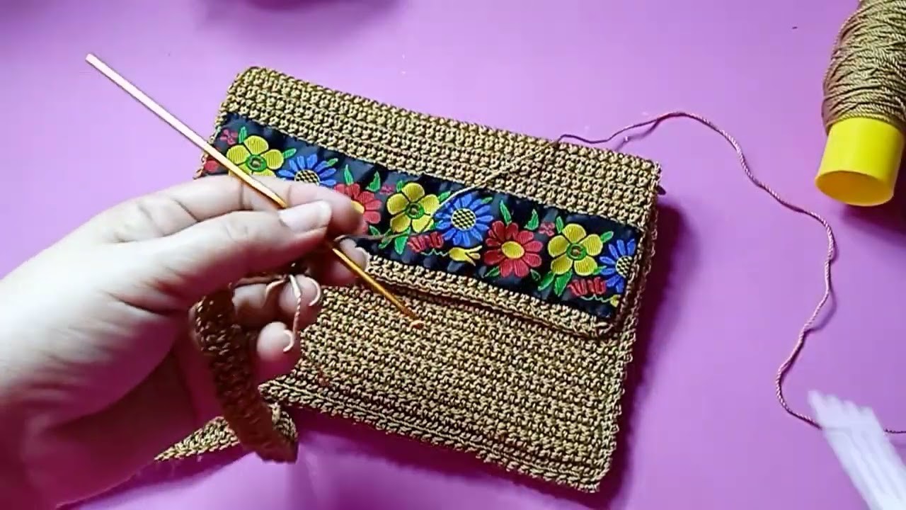 ???? #comotejer ASA TEJIDA PARA BOLSO DE MANO  #crochet paso a paso #fácil ‼️ TEJIENDO CON HILDA ROSA ????