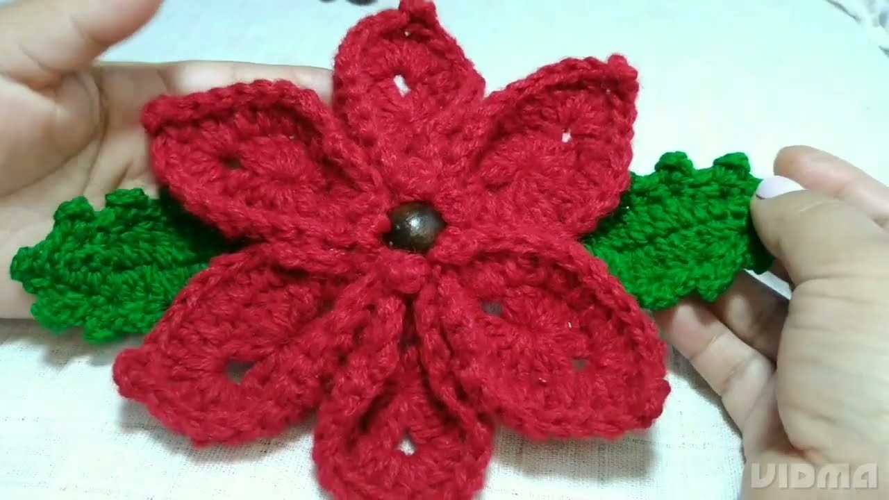 Hermosa nochebuena  a crochet