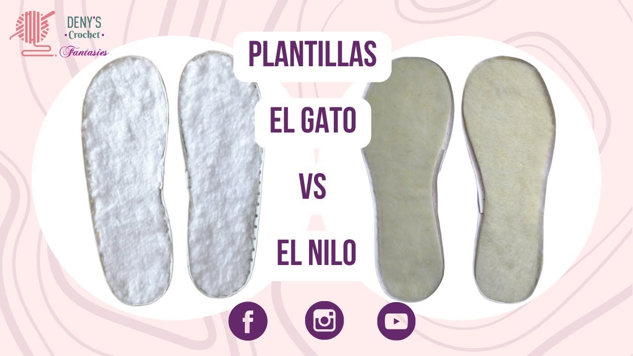 PLANTILLAS PARA TEJER PANTUFLAS EL GATO VS EL NILO ????
