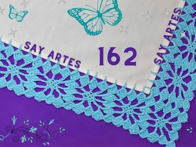Puntilla 162 para zurdos de una sola vuelta, para servilletas y manteles | Say Artes