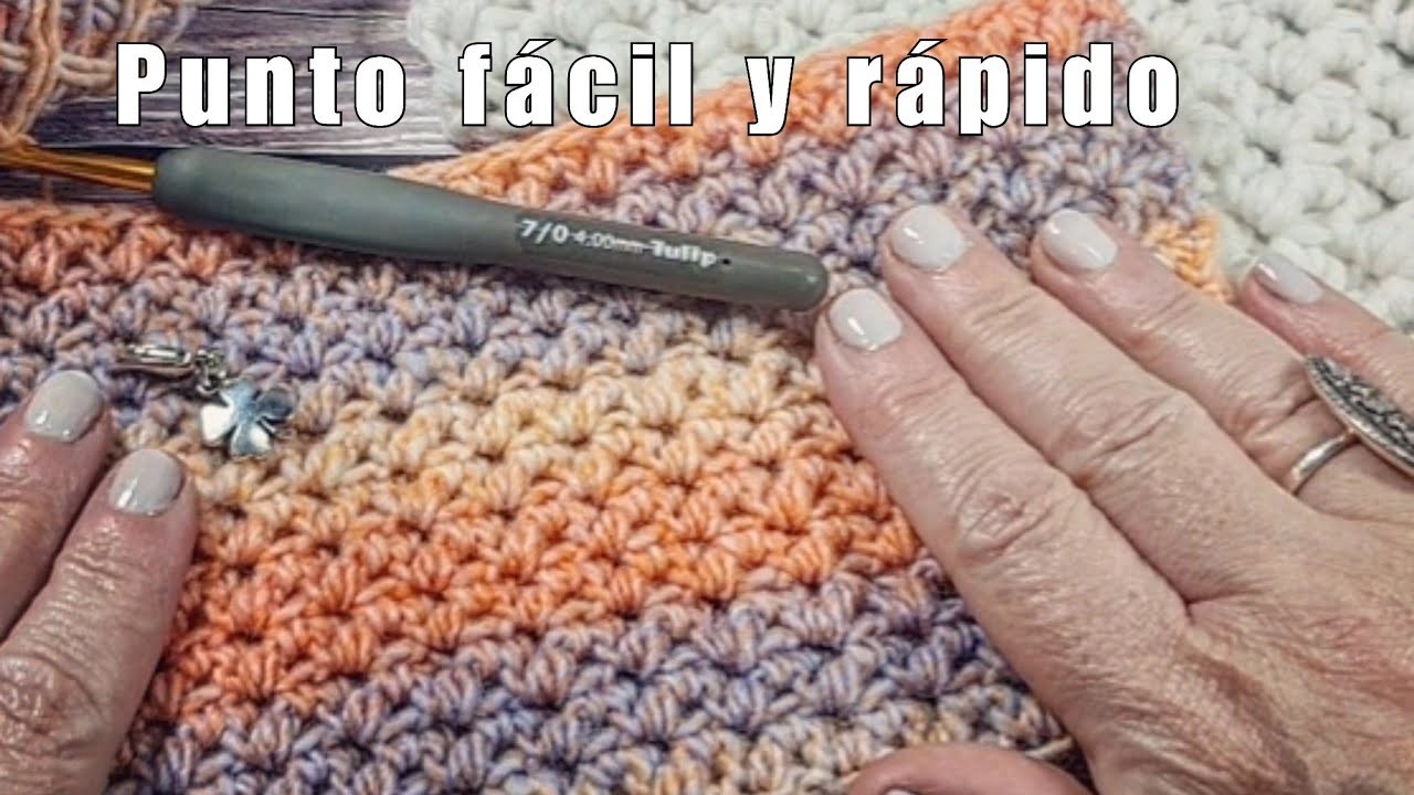 Punto de textura a crochet, a doble cara, súper fácil y rápido!#puntopistacho