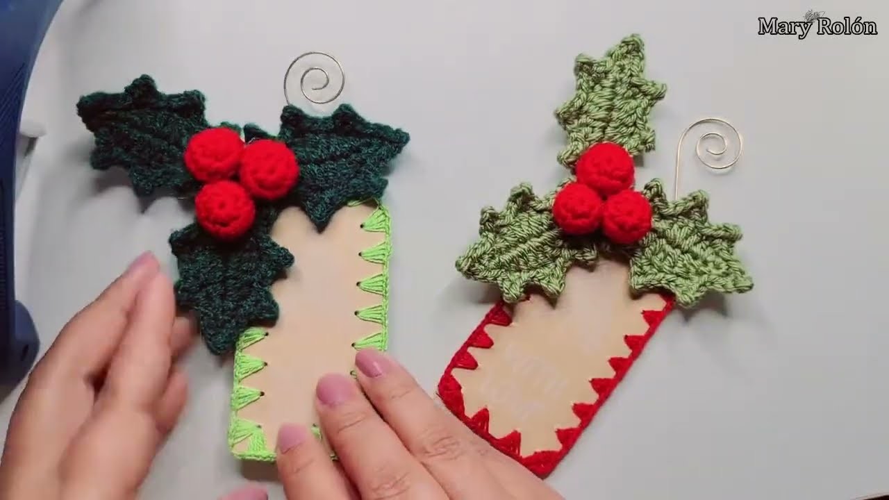 TEJI esta TARJETA DE NAVIDAD A CROCHET, Idea para regalar en NAVIDAD, patrón a crochet