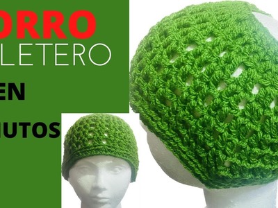 .????????.GORRO COLETERO A CROCHET. PASO A PASO. TODAS LAS TALLAS.FACIL Y CON POCO MATERIAL