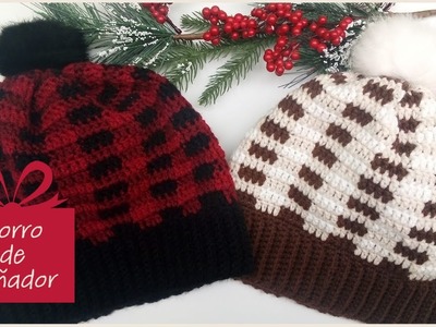 GORRO ESCOCES ｜Buffalo Plaid Crochet