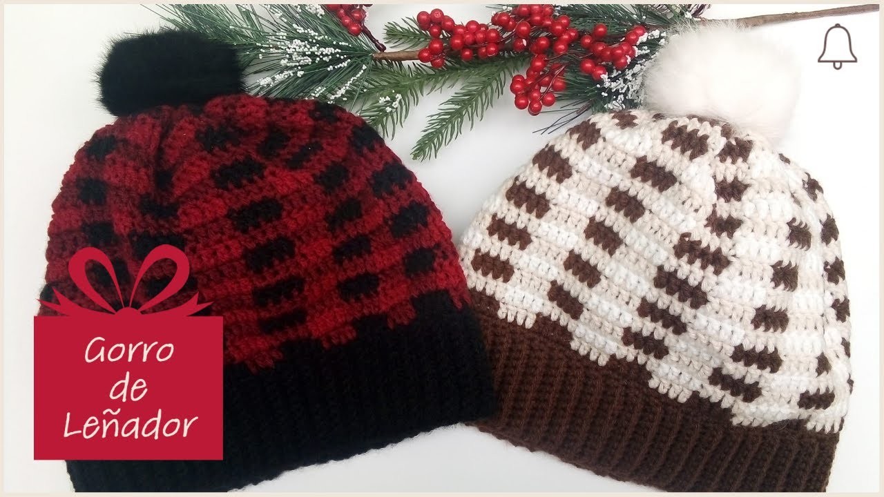 GORRO ESCOCES ｜Buffalo Plaid Crochet