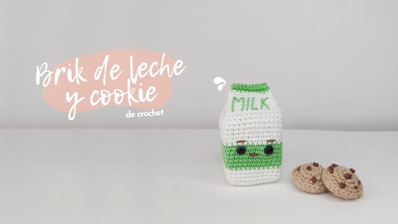 Tutorial crochet: brik de leche amigurumi y cookie paso a paso