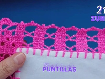 (ZURDO) Puntilla ideal para principiantes del crochet #213