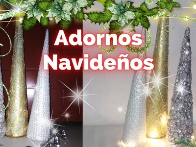 ????✨Como hacer arbolito navideño con CONO DE CARTULINA. DIY RECICLAJE????♻️????