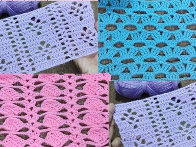 En este vídeo te enseño a tejer tres hermosos puntos en crochet muy fácil