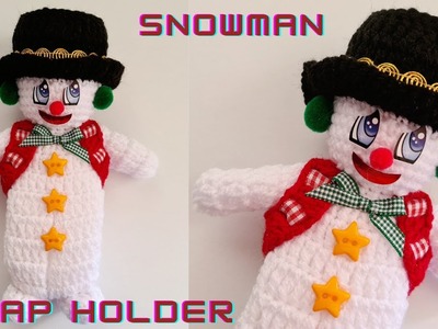 Hombre de nieve en CROCHET☃️| Jabonera Navideña Amigurumi para decorar tu baño | CHRISTMAS ORNAMENTS