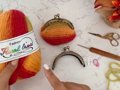 MONEDERO BEEBEECRAFT con Boquilla Circular  #crochet