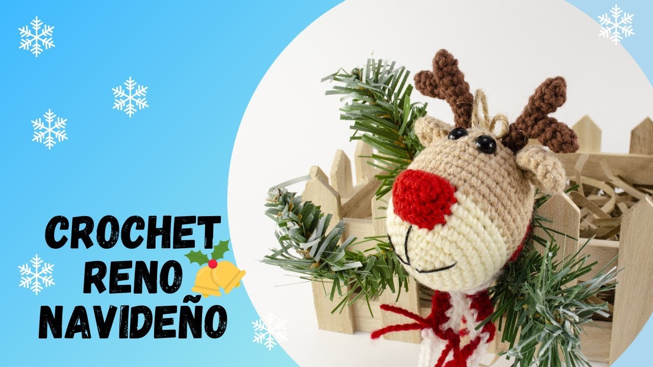 ????????Reno Navideño A Crochet.Amigurumi Reno Navideño Tutorial. Decoración Navidad A Crochet
