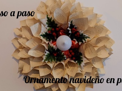 Tutorial corona navideña en papel #diy #tutorial #reciclaje