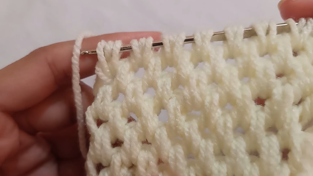 Amazing!✔???? Ganchillo tunecino muy hermoso. Cómo tejer a crochet para principiantes - Crochet