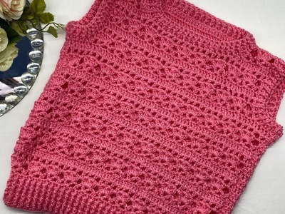 ???? Chalequito tejido a crochet