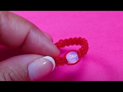 Como hacer anillo tejido de hilo