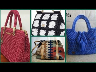 Bolso hecho a mano en crochet hermosa colección 2023