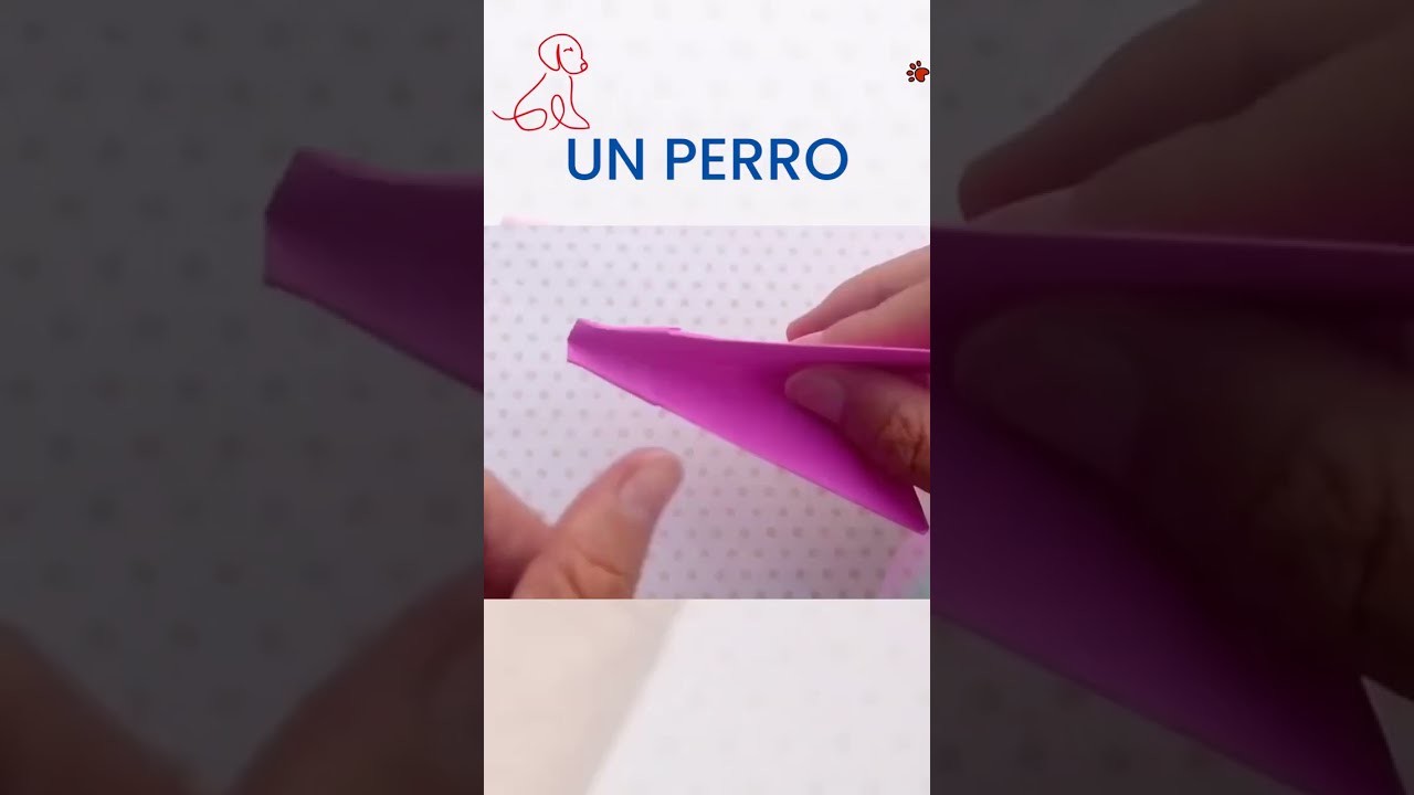 Cómo hacer un PERRO de papel FACIL para NIÑOS #origamishorts #manualidadesenpapel #papiroflexia