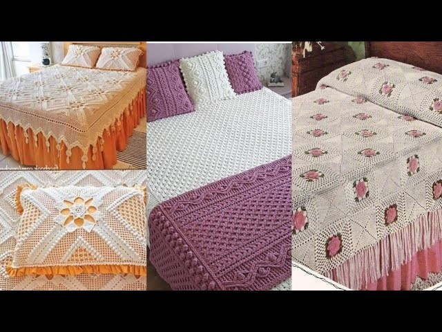 CROCHET: Sábana de ganchillo y tejido. Sábana de ganchillo con adorno lujoso