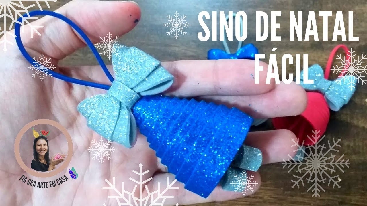 DIY - Sino de Natal FÁCIL. Decoração de Natal